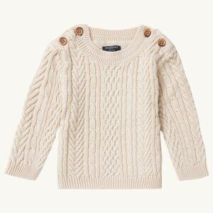 NWT - Knitted cream sweater, 100% organic